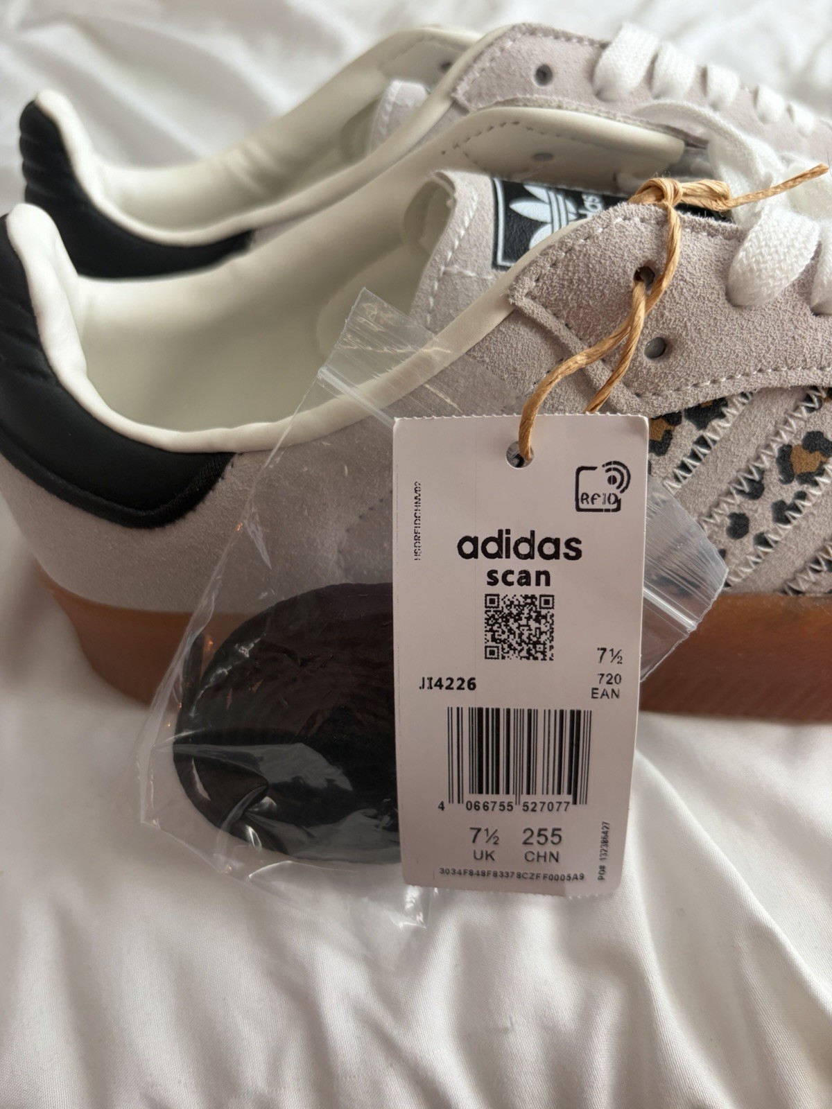 adidas Samba Women’s Suede Leopard Ivory Cream White/Core Black JI4226 BRANDNEW