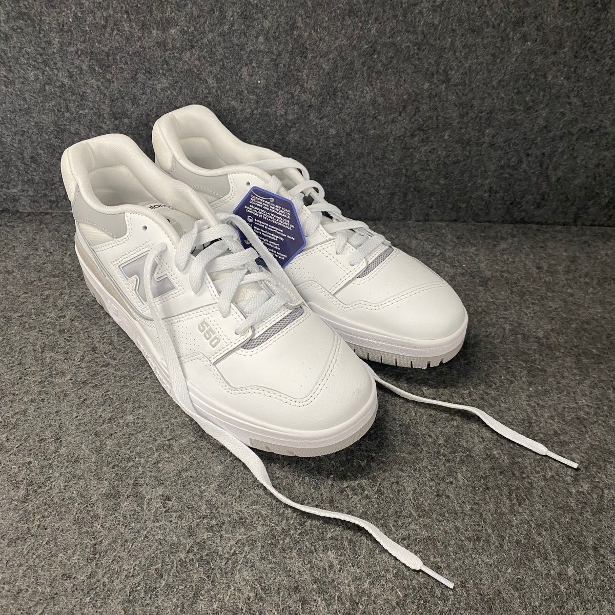 NEW BALANCE 550 Casual Sneakers Unisex Size M8.5/W10 B White Gray