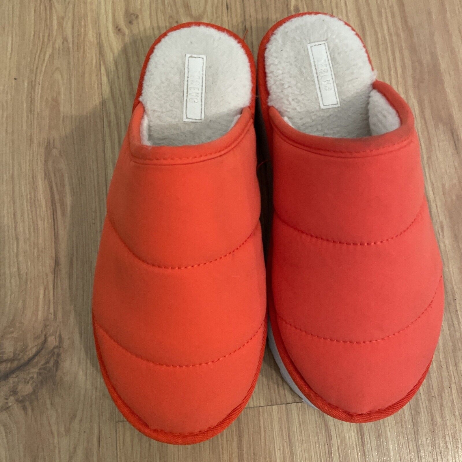 Anthropology Maeve quilted platform womens slippers SMALL (6-7) Bright Orange