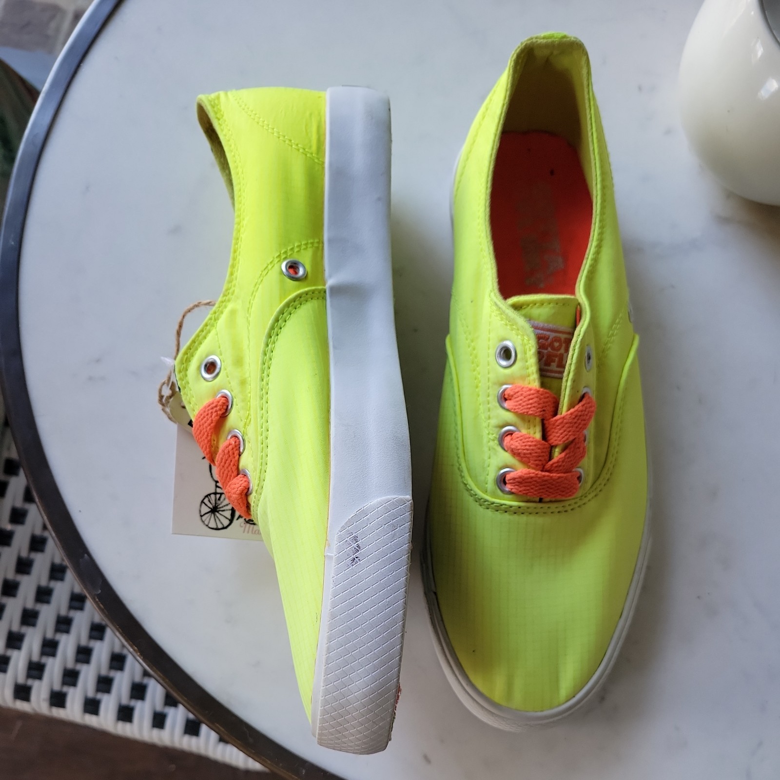 Gotta Flirt Neon Lime & Orange Tide Athletic Shoes Woman’s Sneakers
