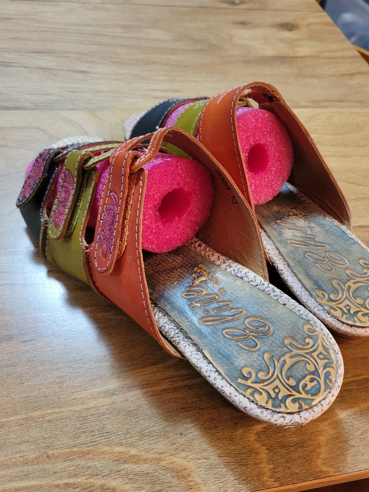 Elite By CORKYS Multicolor Leather Wedge Sandal Sz 10 Style Name: Sunny. Clean