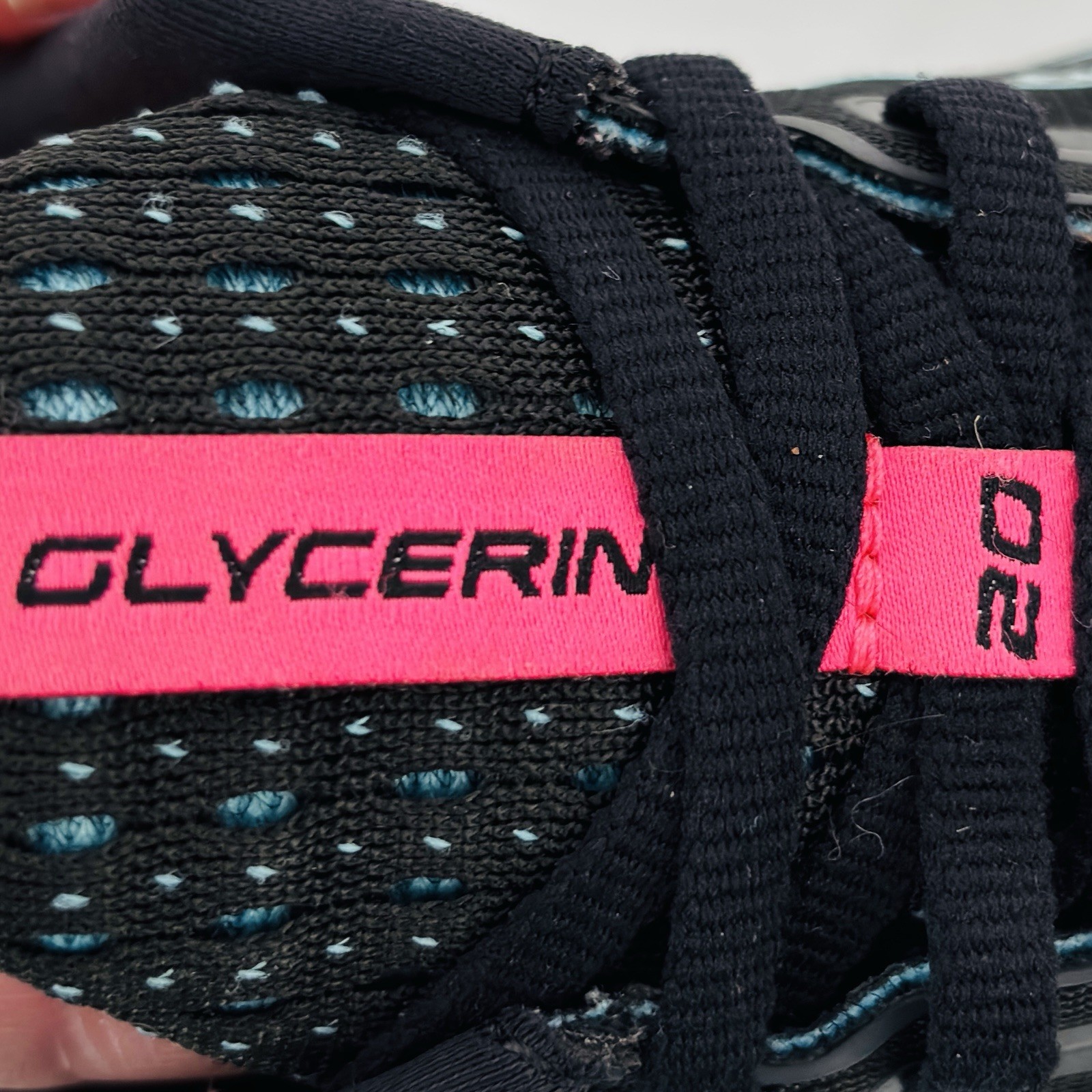 Womens 9.5 Medium B Brooks Glycerin 20 Black Blue Pink Running Shoes 1203691B005
