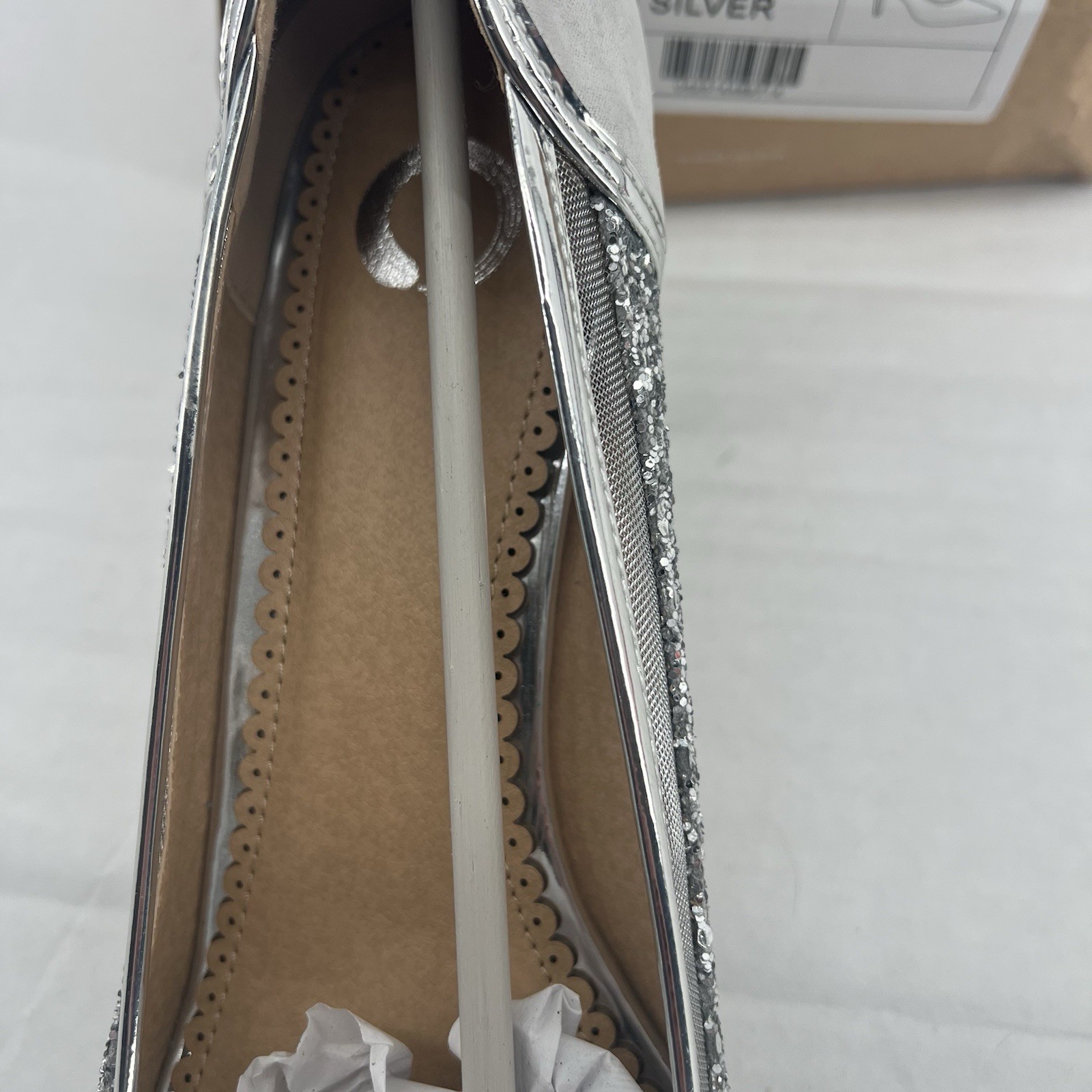 Journee Collection Womens Silver Heels Size 11 Silver Pump Heel Shoes 11M NEW