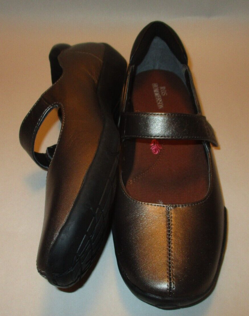 New Ros Hommerson Carissa Womens 6.5N Leather Cushioned Mary Jane Comfort Shoes