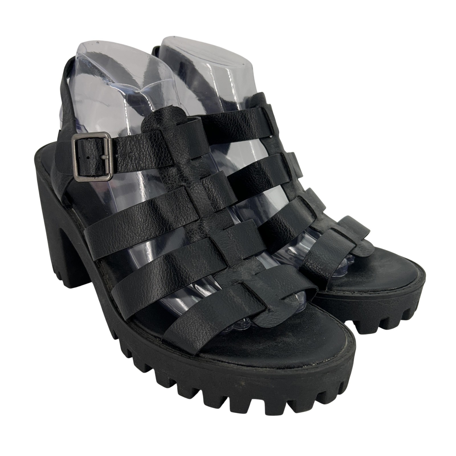 Vintage UNIONBAY Platform Shoes Womens Size 9 Lexie Strappy Lug Sole Block Y2K