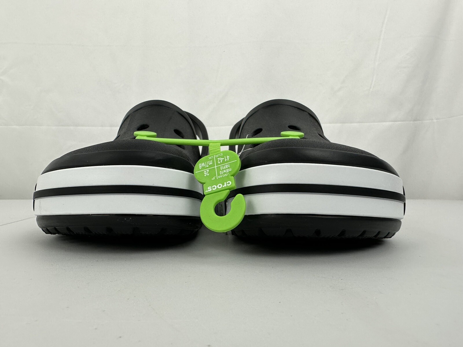 Crocs Bayaband Clog Unisex Women’s US Size 10 Black & White 205089-066 NWT
