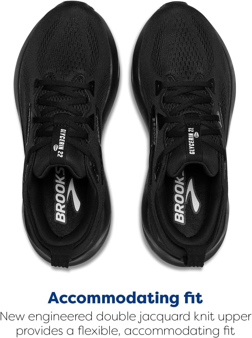 Brooks Women’s Glycerin 22 Neutral Running Shoe, Color Black, Shoe Width: Medium