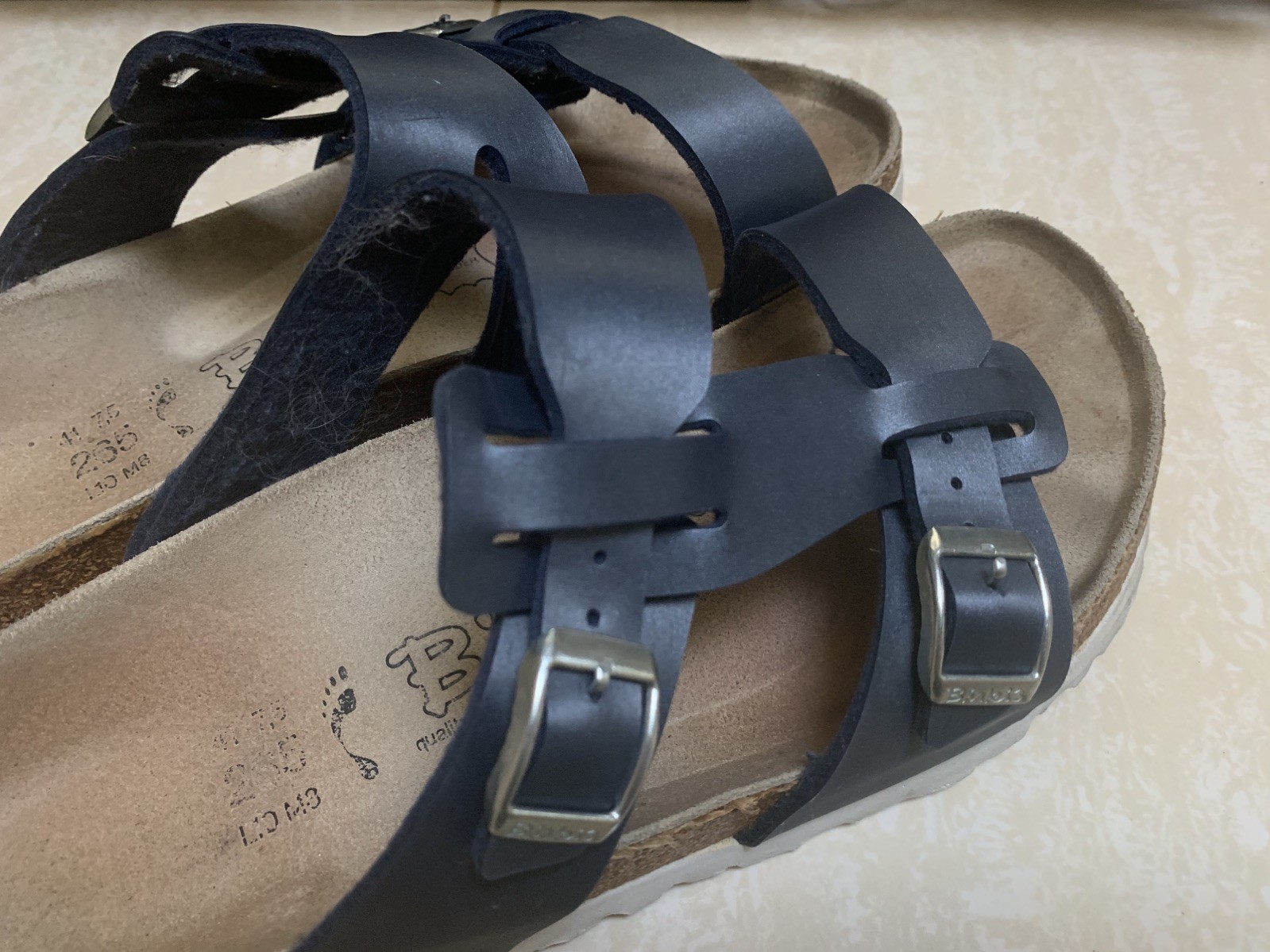 Birkis Birkenstock Sandals Blue Pearl Birko Flor EU 41 US 10/10.5 Women’s