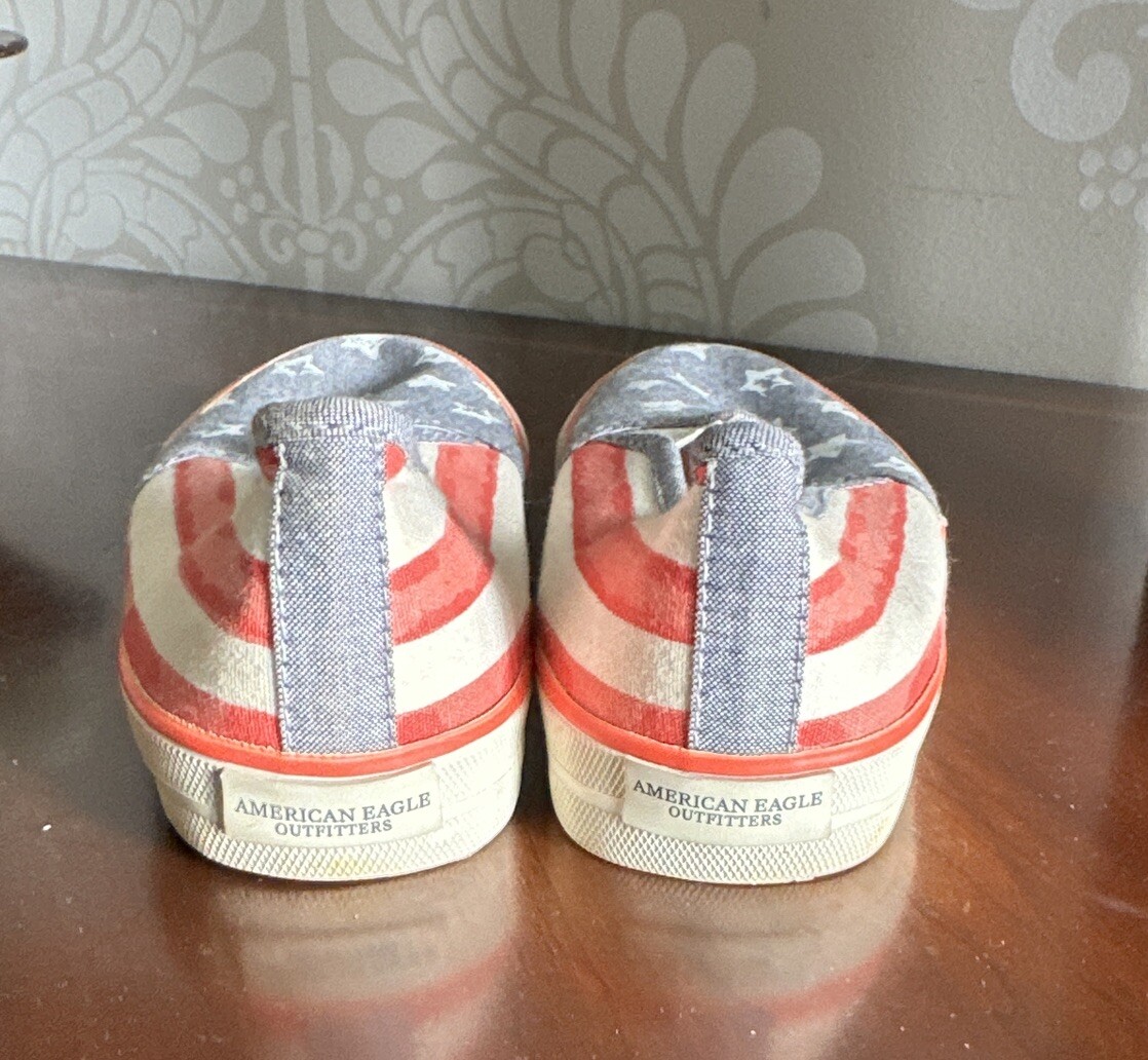 American Eagle Outfitters Women’s 8 Stars & Stripes American Flag Loafers Shoes