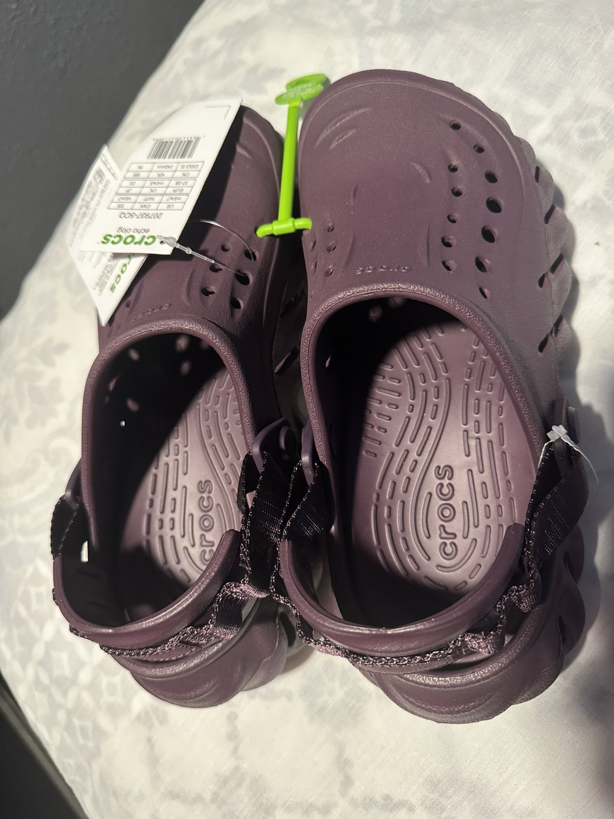 Crocs Echo Clog Slip On Plush Plum Purple 207937-5CQ Men’s 5Women’s 7BRAND NEW