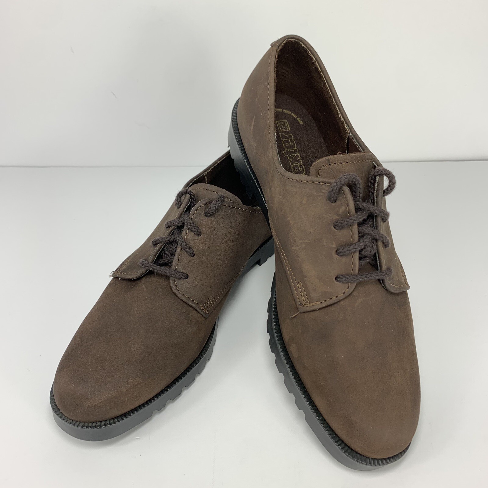 Dexter Shoes Womens 7.5 M Brown Leather Derby Oxford Lace Up Workwear NEW
