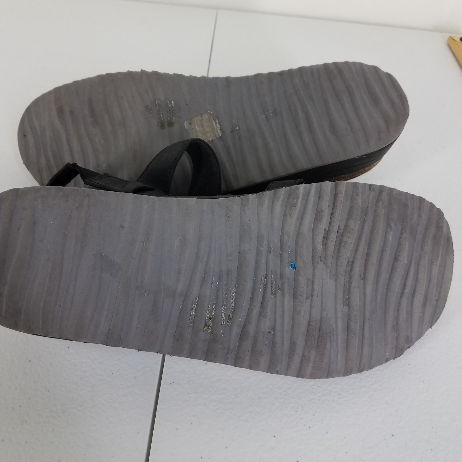 Aetrex Leather Sandals Women’s 9.5 Black Comfort Casual Summer Walking Travel