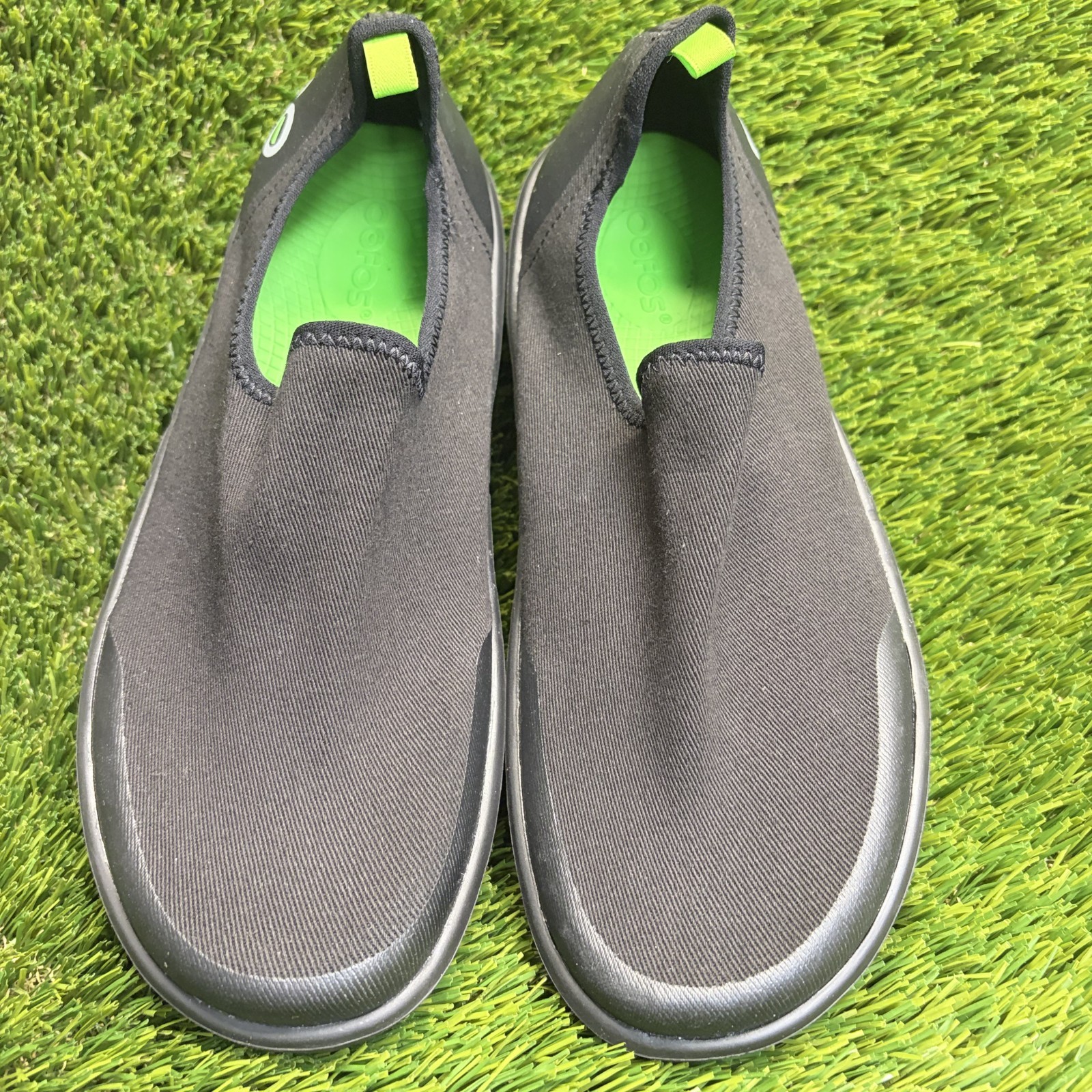 OOFOS OOmg EeZee Low Womens Size 7.5 Black Casual Walking Slip On Recovery Shoes