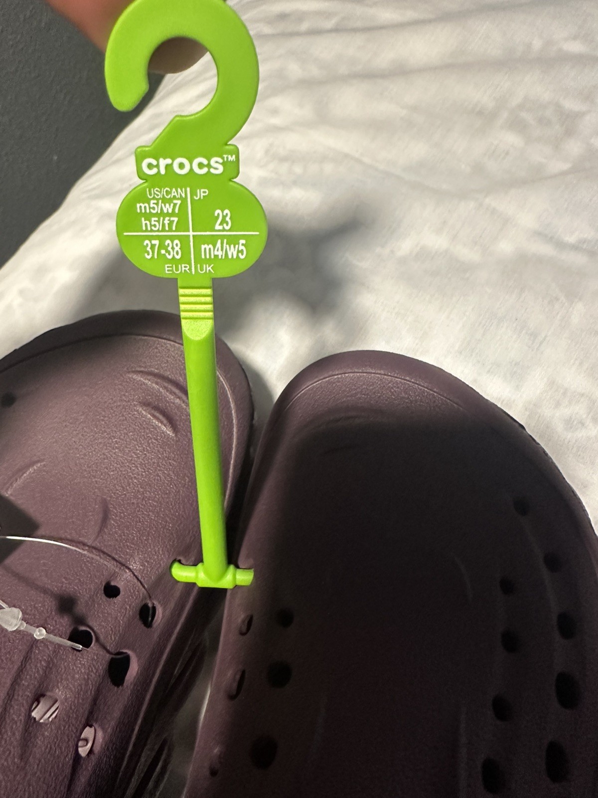 Crocs Echo Clog Slip On Plush Plum Purple 207937-5CQ Men’s 5Women’s 7BRAND NEW