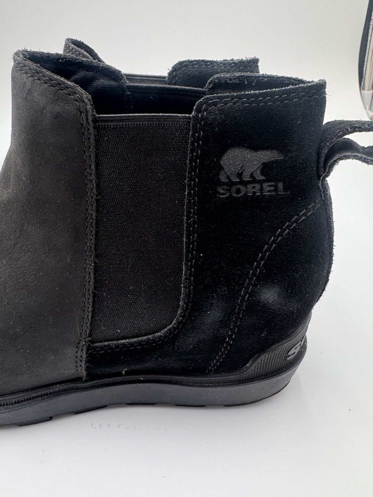 Sorel Women’s Evie II Chelsea Boot Black Waterproof Leather/Suede 7.5
