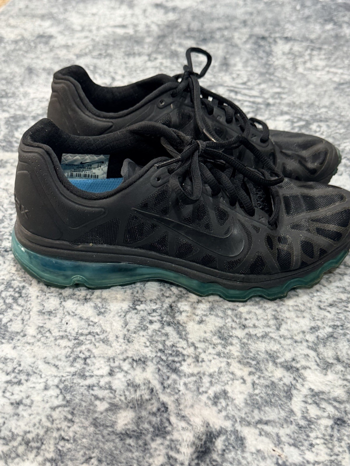 Nike Womens Air Max Plus 2014 429890-040 Black Casual Shoes Sneakers Size 7