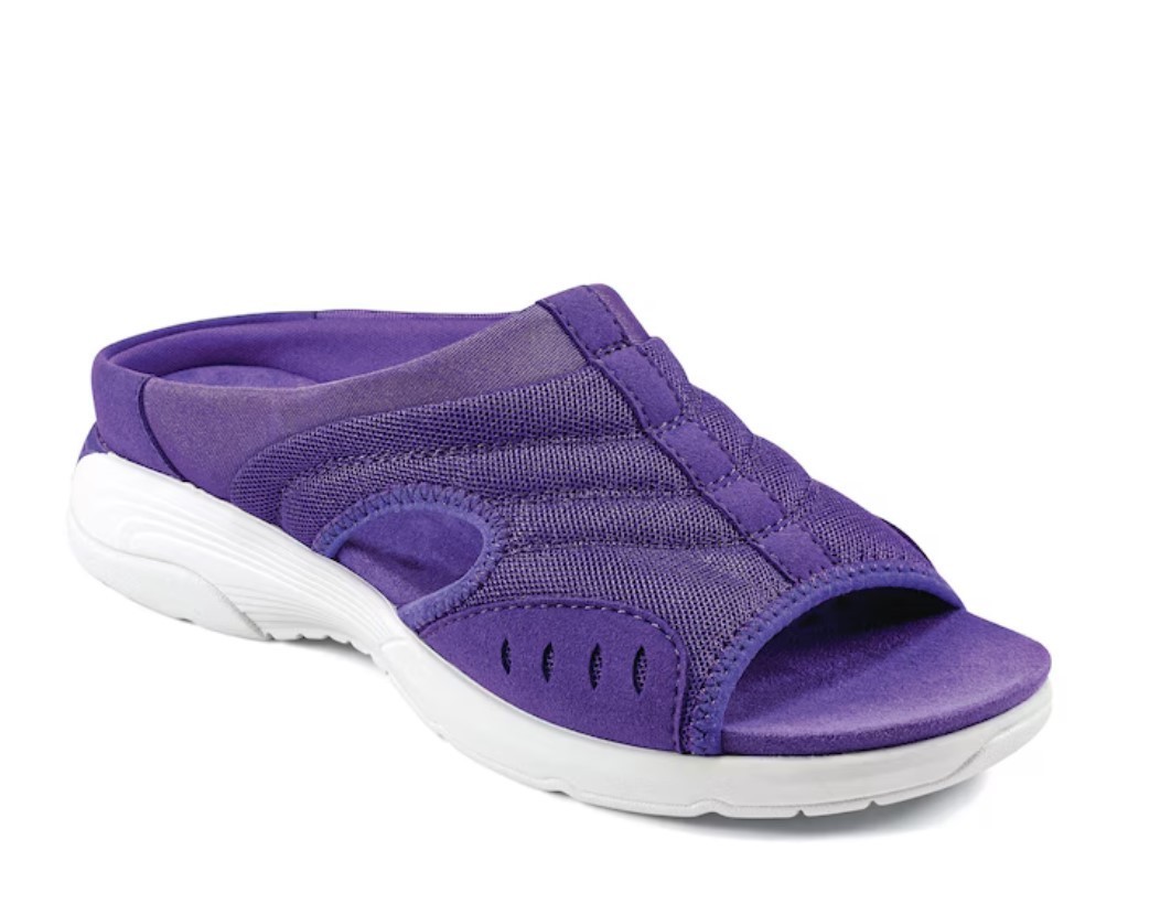Size 6.5 W Easy Spirit Purple Comfort Breathable Flexible Traciee Slip On Sandal