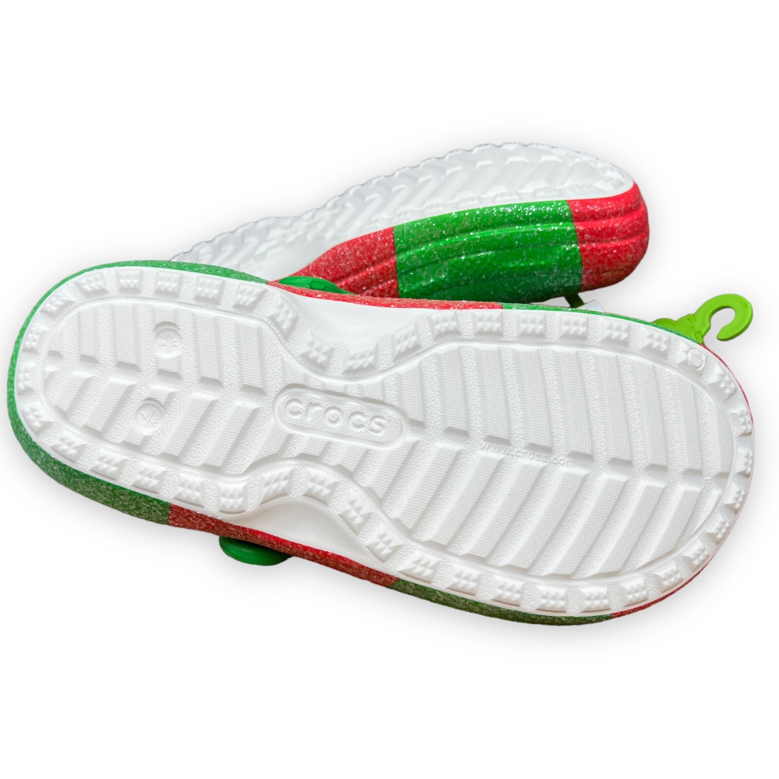 Crocs Lined Holiday Elf Clogs Womens 7 Mens 5 Christmas Shoes Sparkly