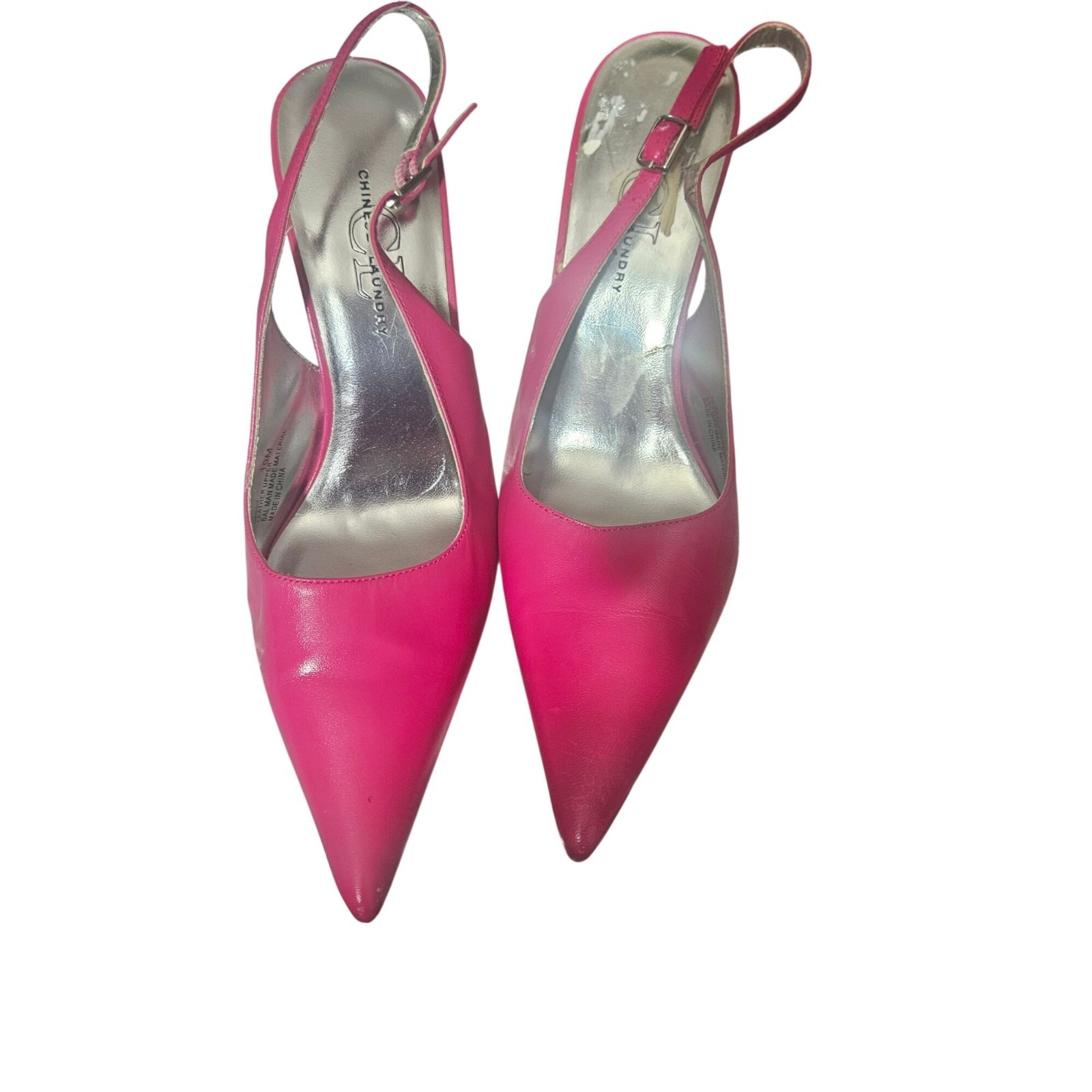Chinese Laundry Pink Pointed Toe Slingback Heels Size 10M Womens Shoes