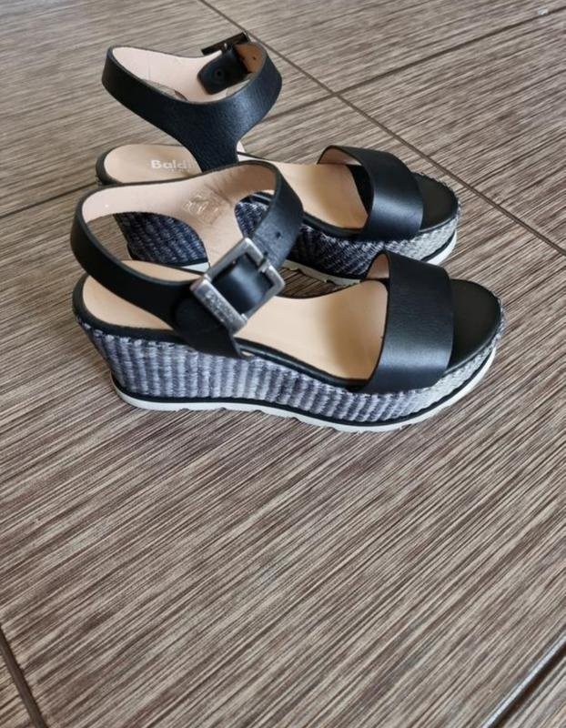 Women Baldinini heels black leather 37 #5H6E