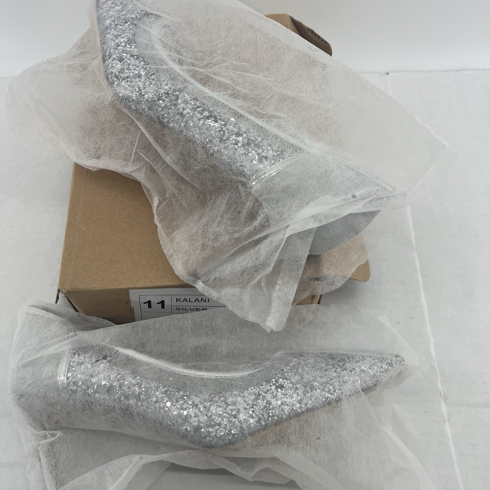 Journee Collection Womens Silver Heels Size 11 Silver Pump Heel Shoes 11M NEW