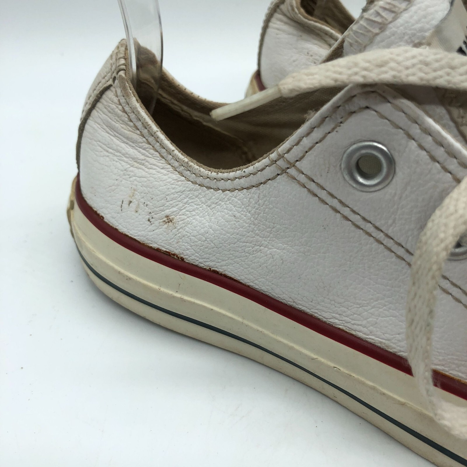Converse All Star Low Top Sneakers Leather White Mens 4 Womens 6