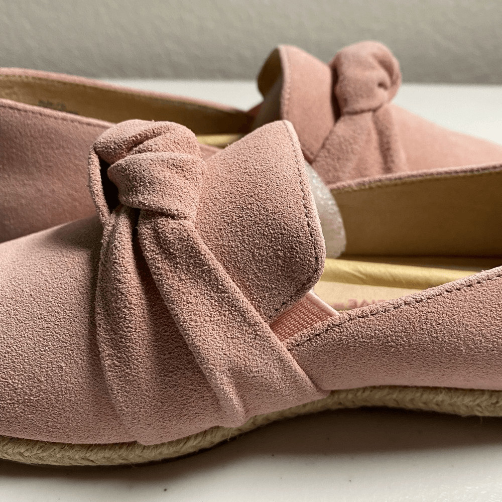 NIB Isaac Mizrahi Women’s Pink Knotted Slip On Espadrille Flat Shoes- Size 7.5