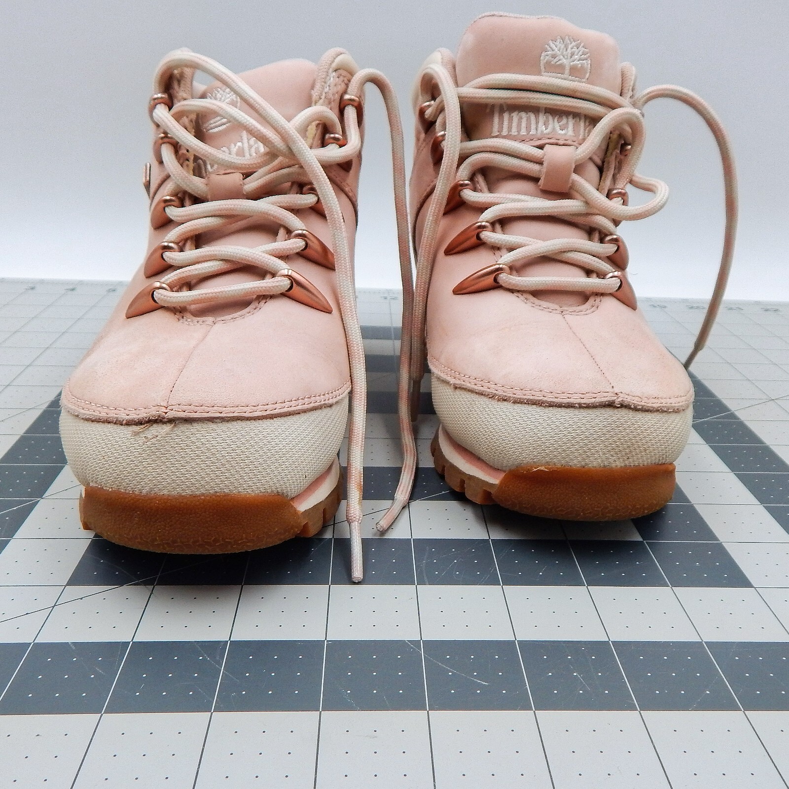 Timberland Women’s Euro Sprint Light Pink Sz 5.5 Girls Nubuck Ankle Hiker Boots