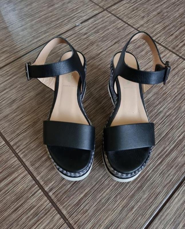 Women Baldinini heels black leather 37 #5H6E