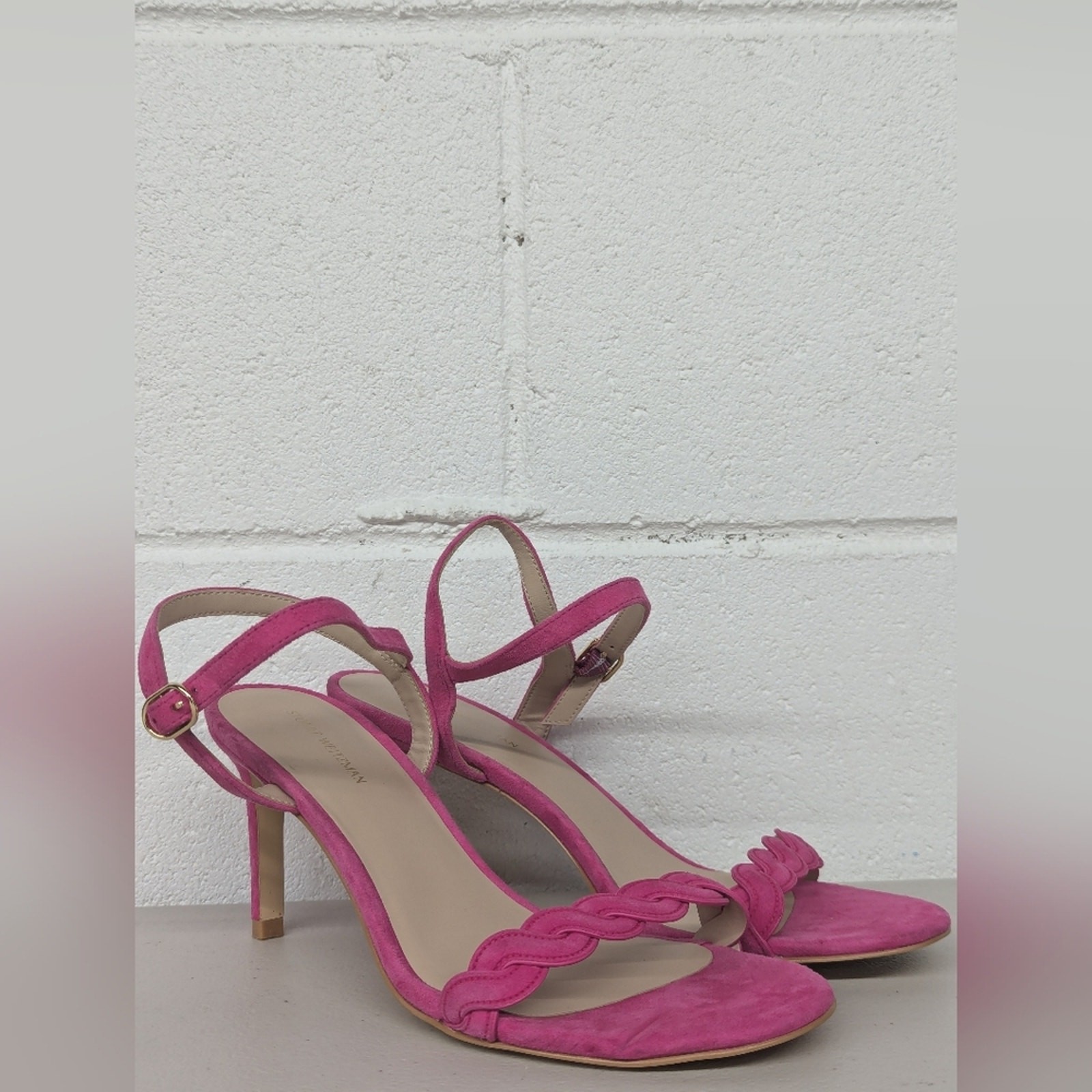 NEW Stuart Weitzman sz9 eu39.5 Dancer Twistie 100 Stiletto Sandal braided twist