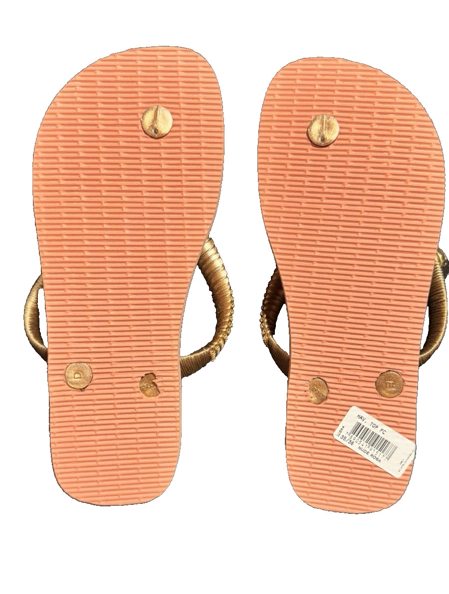 Havaianas Flip Flop size 6 BR 33-34 Pink Brazilian Flag New no tag
