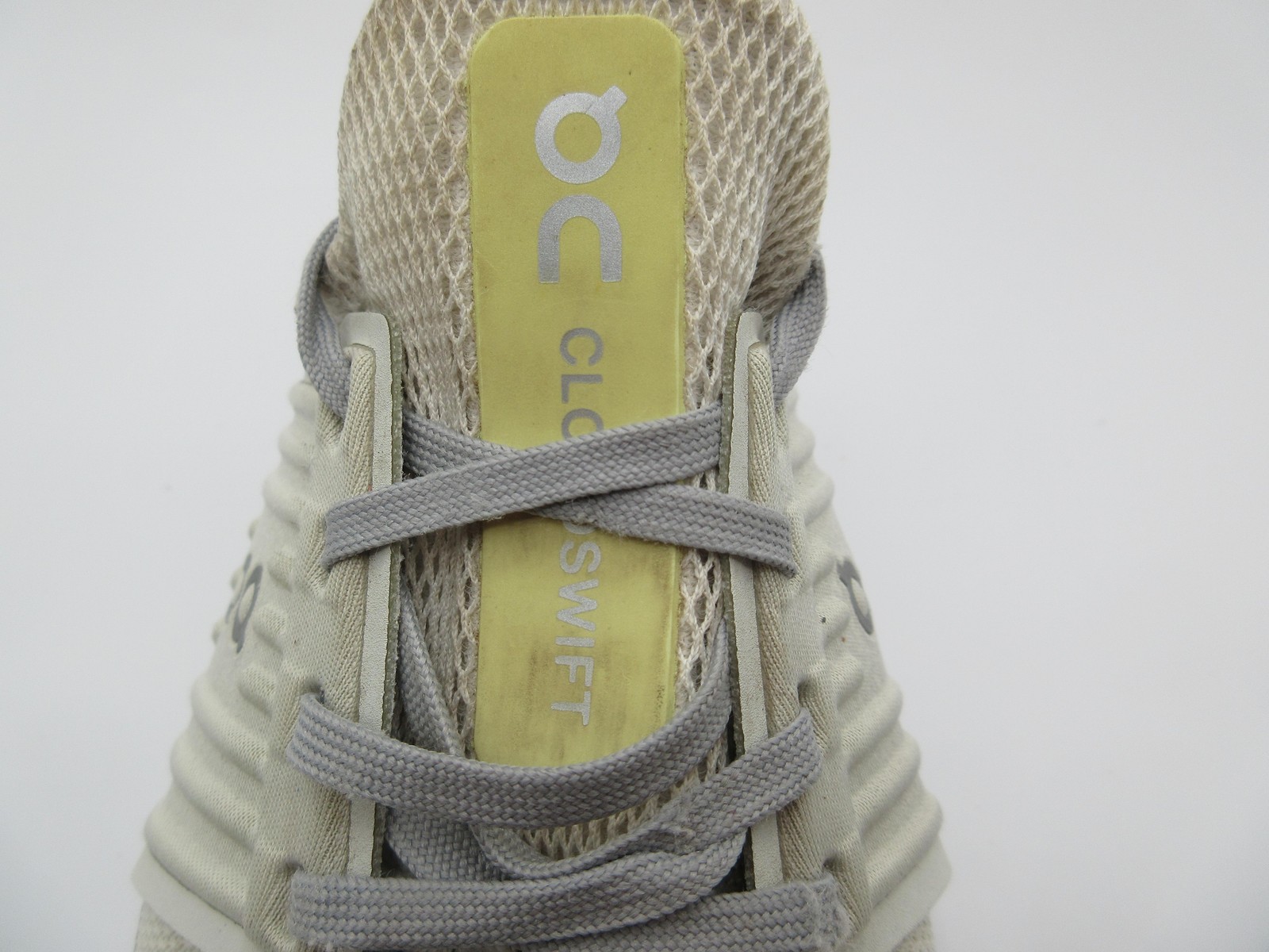 On Running Cloudswift Shoes Womens Size 7.5 Beige Gray Lime Sneakers CloudTec