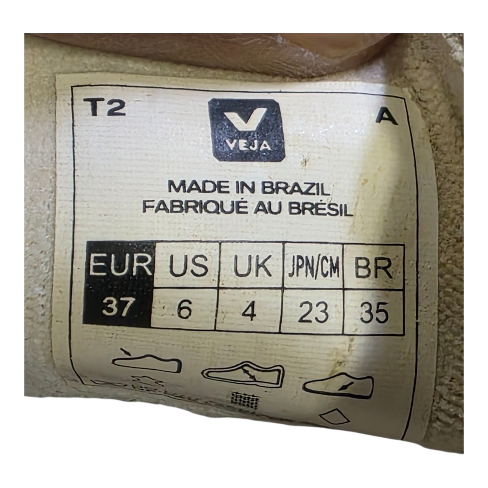Veja Esplar Women’s Size 6 White Black Leather Sneakers Made in Brazil EUR 37