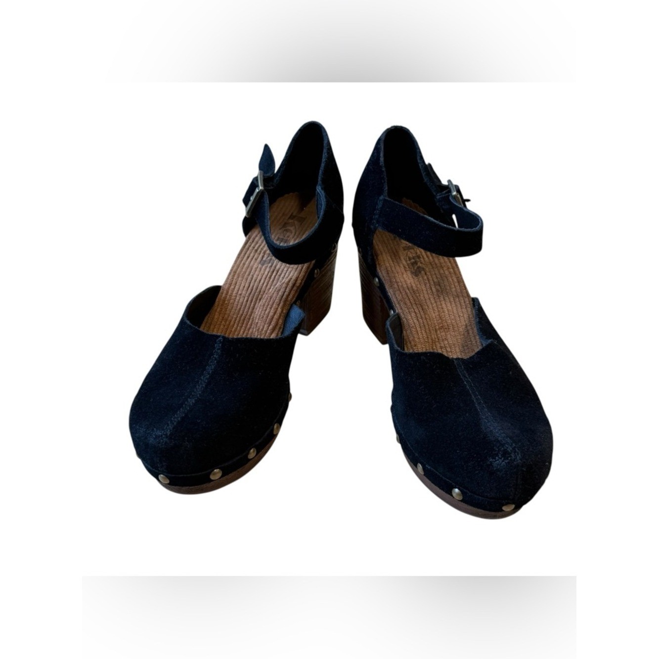 Korks Evah Clog, Black Suede size 7