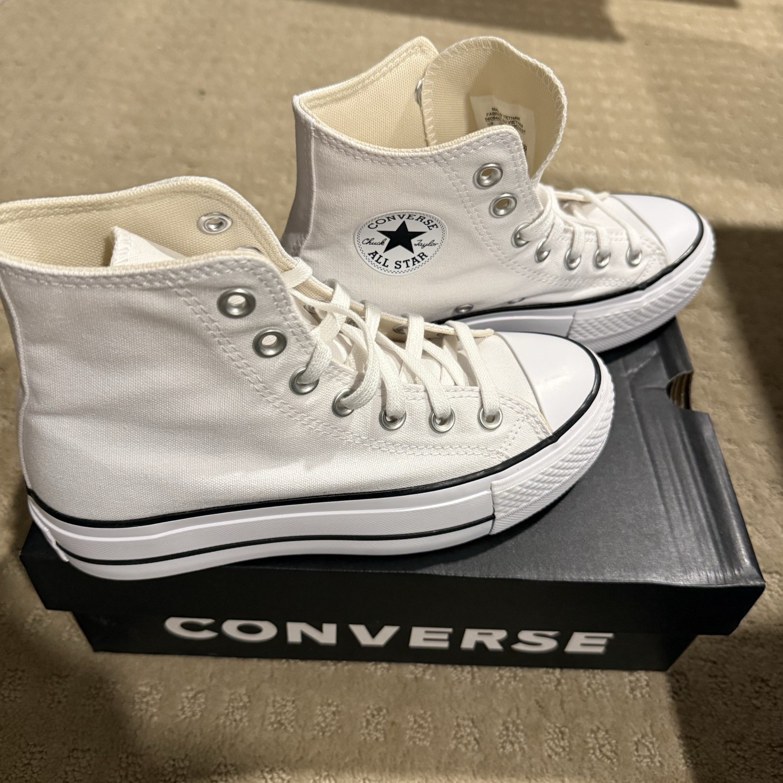 Converse Chuck Taylor All Star Platform High Top White Women’s Sneakers 560846C