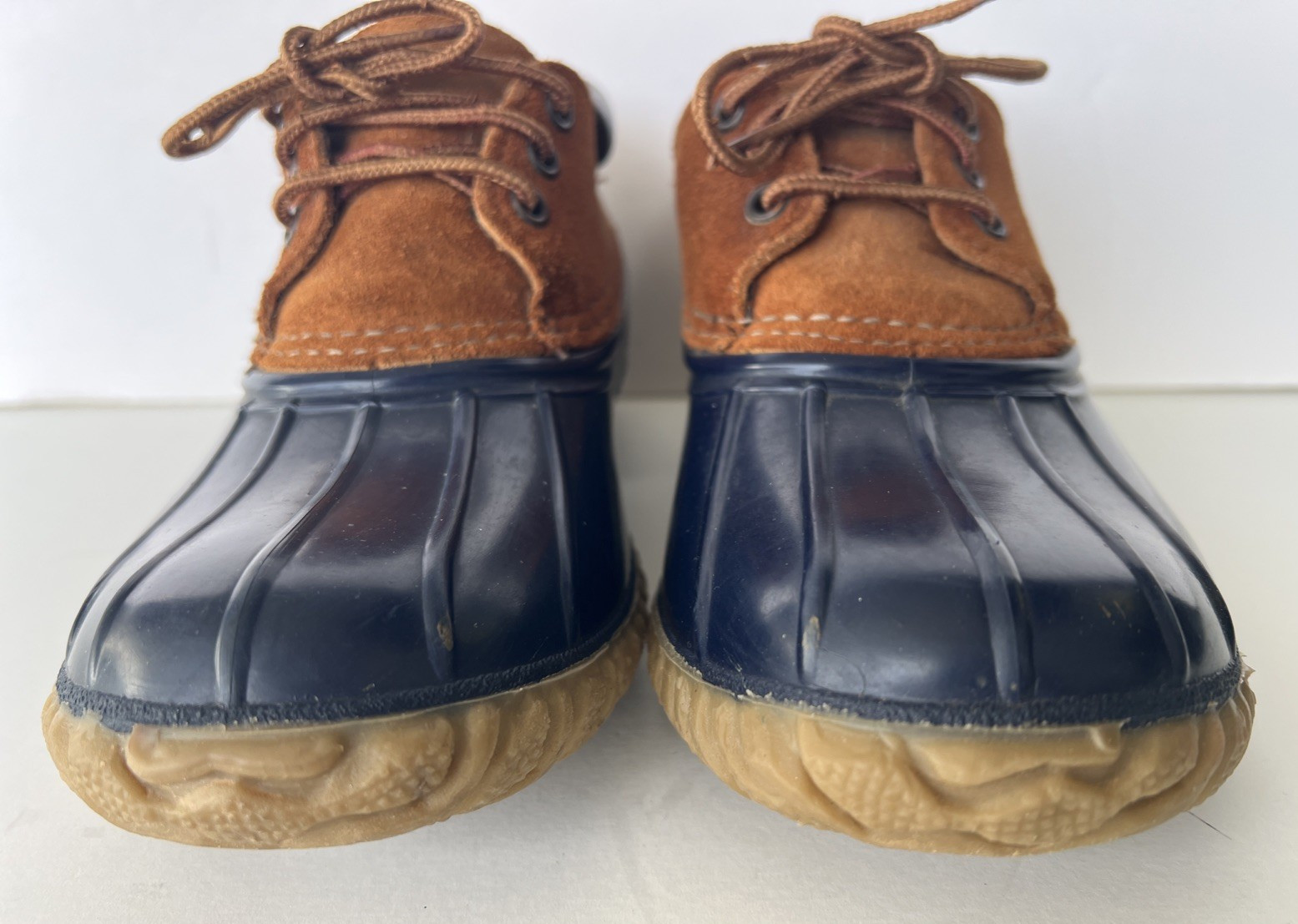 LaCrosse Duck Rain Shoe Bootie 3 Eye Leather & Rubber Upper Women’s 7 Blue