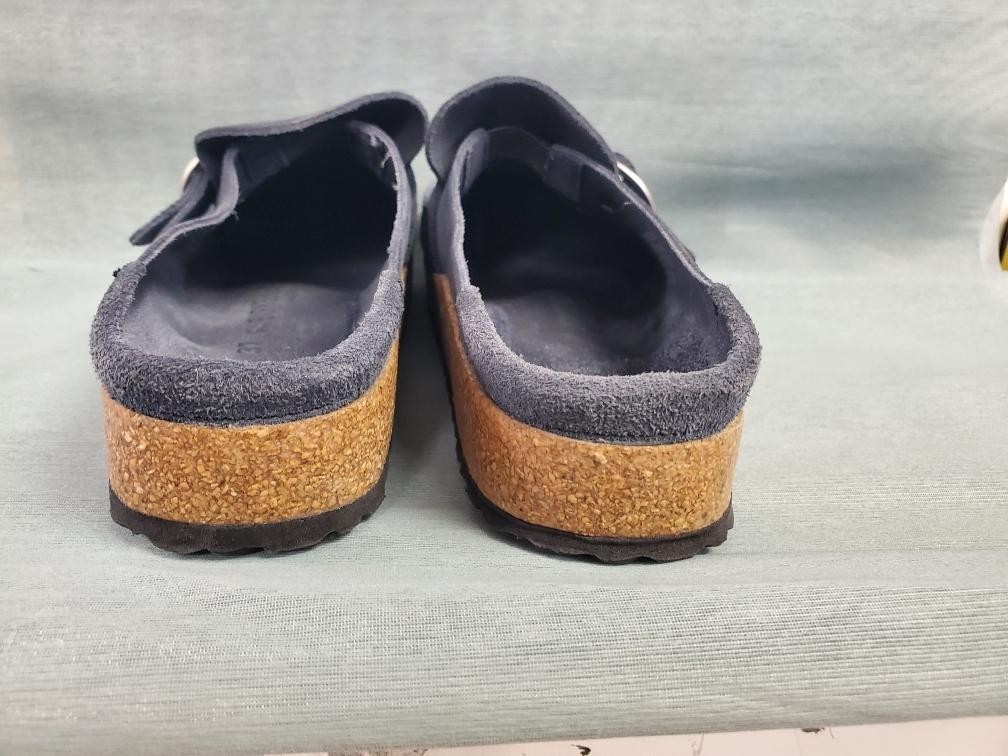 Birkenstock Buckley Suede Moccasin Clogs Bluish Greyish Mules EU 37 US 6-6.5