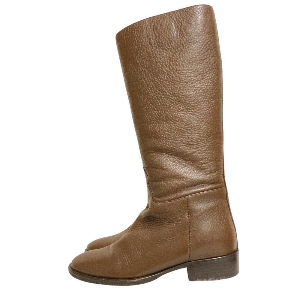 Max Mara leather long boots, size 36, brown. Women USED