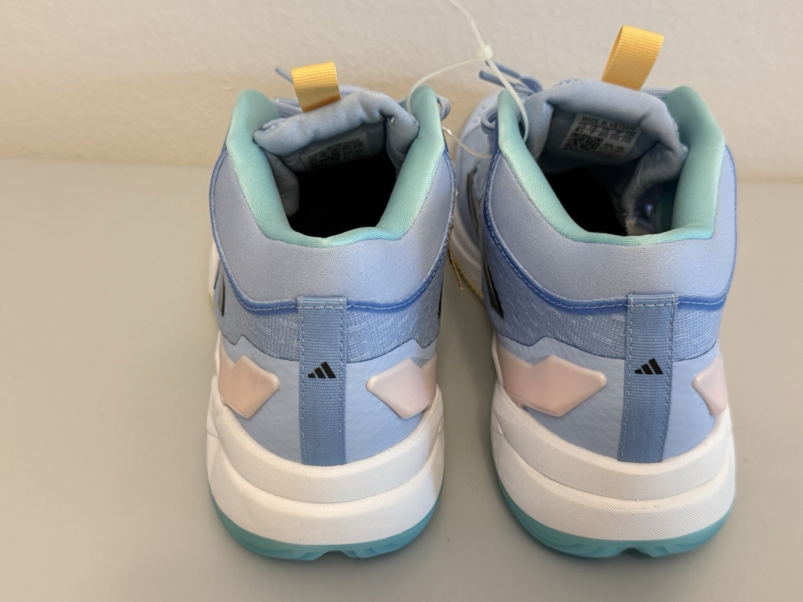 adidas Crazyflight 6 Mid Top Lace-Up Athletic Sneaker Blue/Black/Yellow