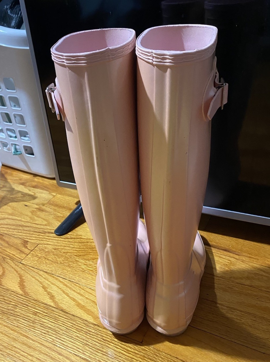 Hunter Women’s Tall Rain Boots Size 6 Glossy Shiny Pink