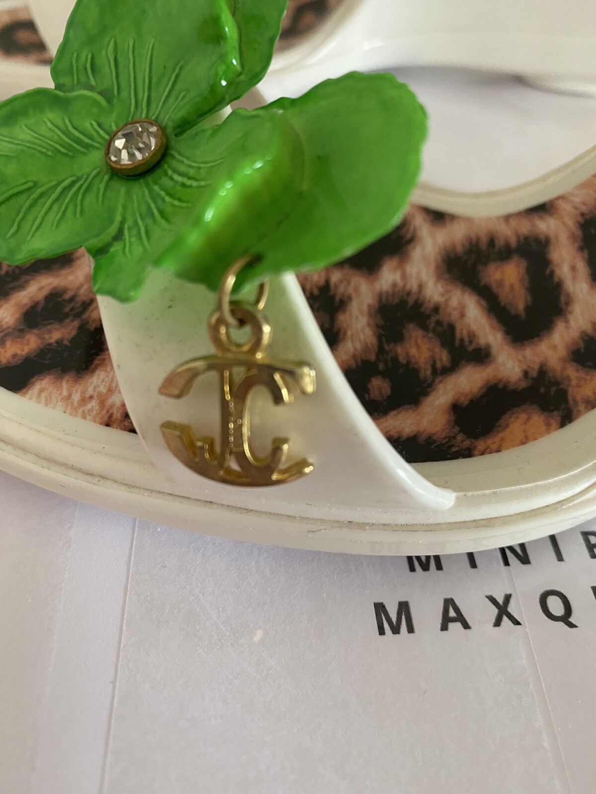 JUST CAVALLI jelly sandals Off White Wedge beach jelly JC logo summer SZ 38/us7