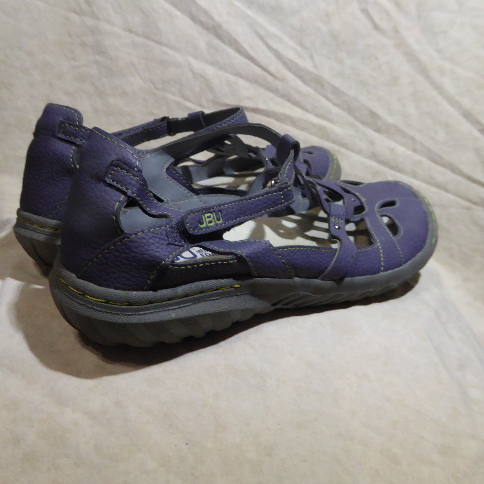 🩰 JBU Strappy Sport Sandals sz 10 M Blue Gray Leatherette; Stitched Details