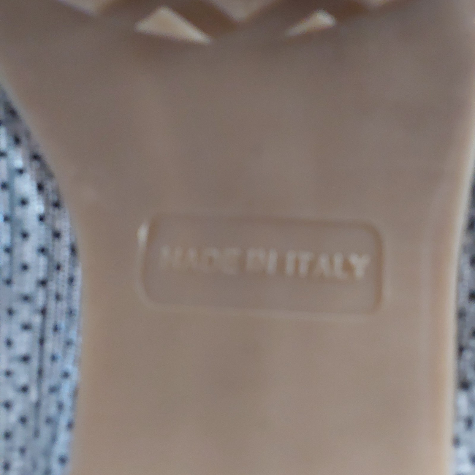 La Badia Firenze Silver Perforated Fabric Unlined Ballet Flats. Size 37 (US 7)