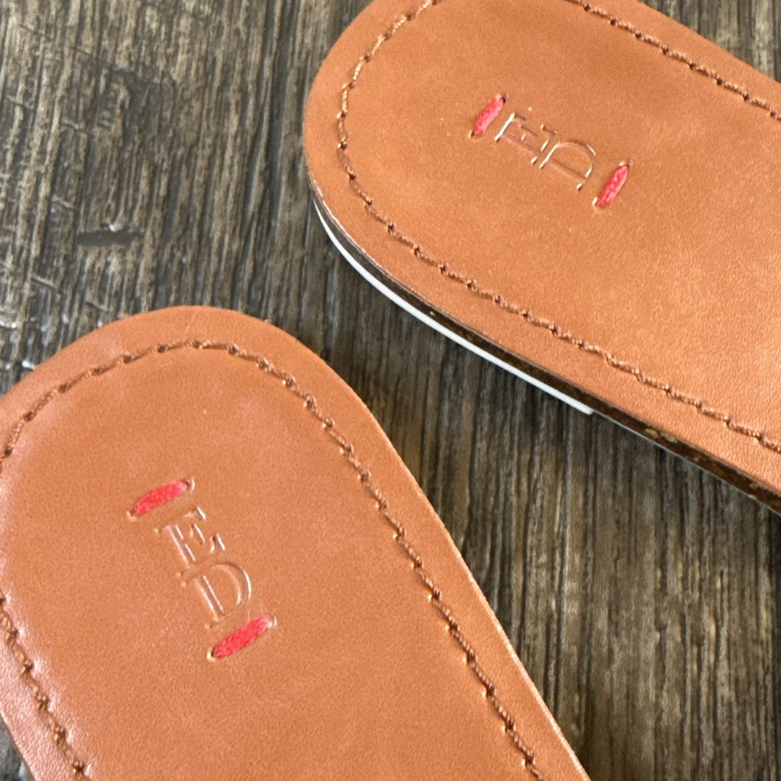 ED Ellen DeGeneres Shiri Denim Bow Slide Sandals Size 9.5