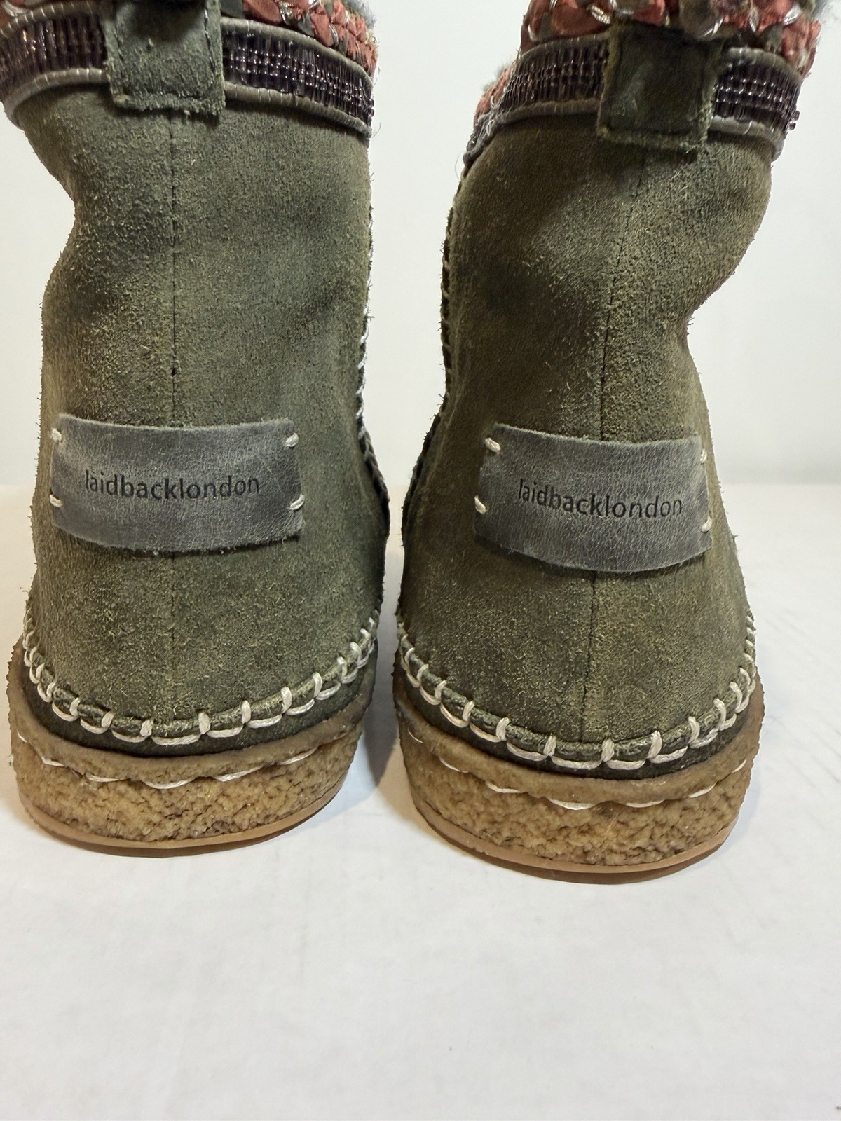 Laidback London🔥Boote Suede Sheepskin/Boho/Prairie/Western/Grunge Sz~40/US 9💥