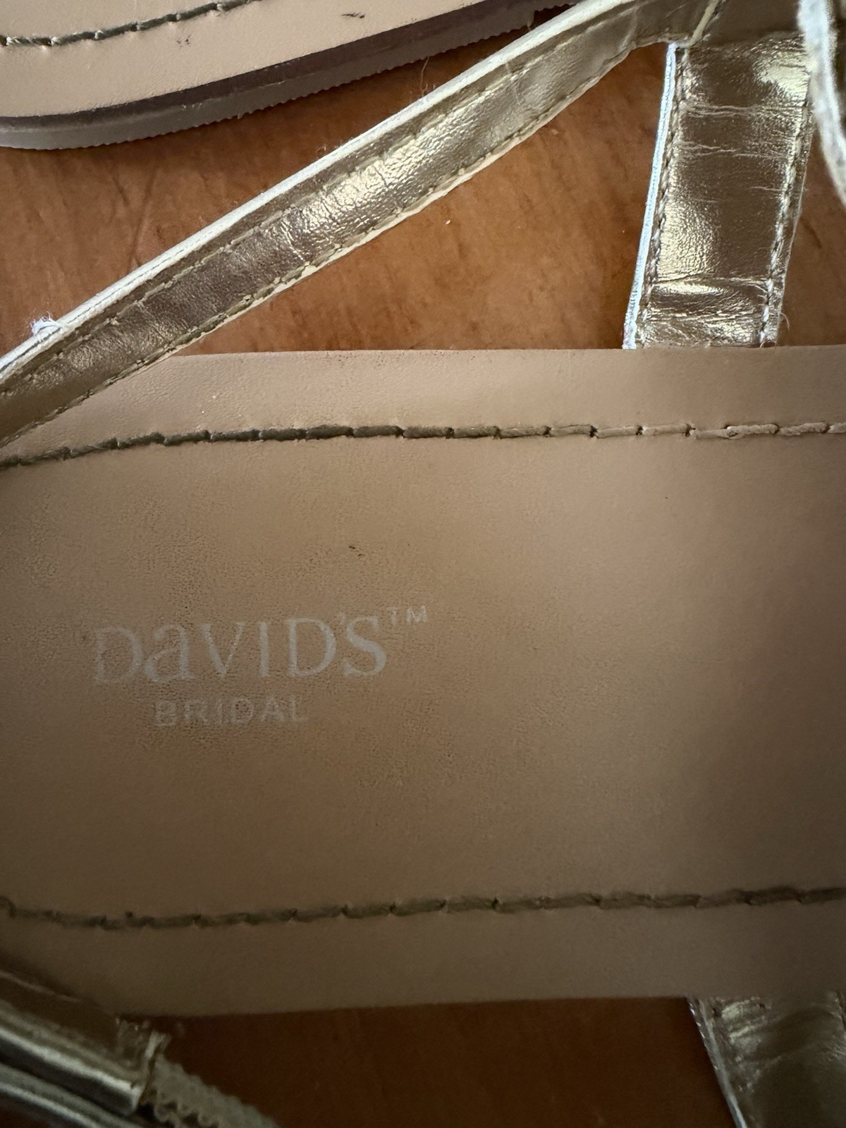 David’s Bridal Rhinestone Strappy Ankle Strap Buckle Sandals Silver US 9M