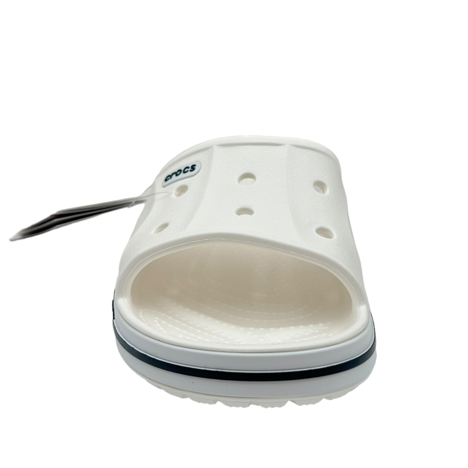 Crocs Slide Sandals Women’s Size 9/Men’s 7 White/Navy Water Friendly Lightweight