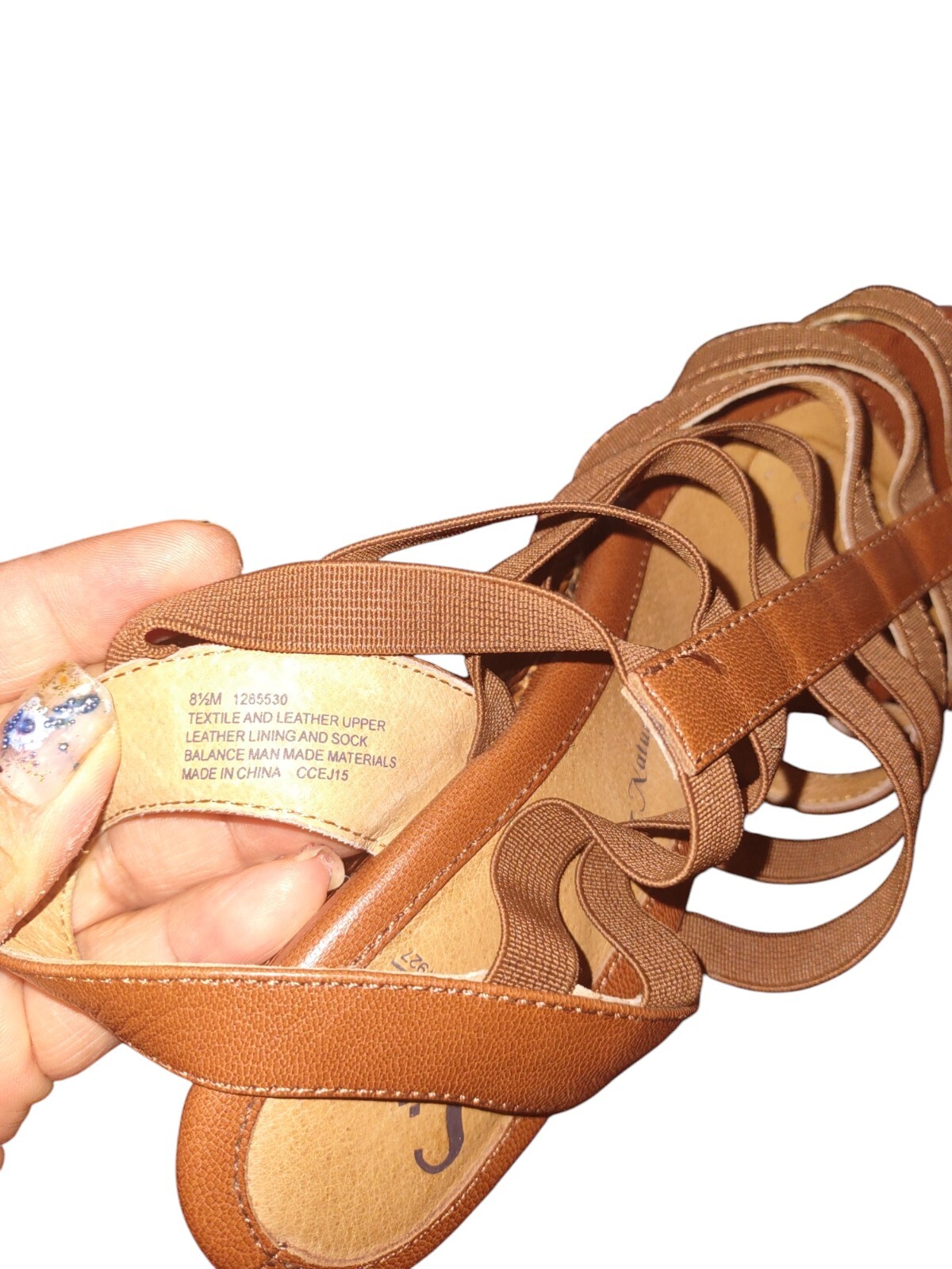Söfft Shoes Brown Sofft Snake Skin Print Wedge Heel Sandals Size8.5M