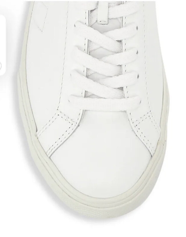 Veja Esplar Stitched Logo Leather Low Top Sz 8/39 New Made In Brazil