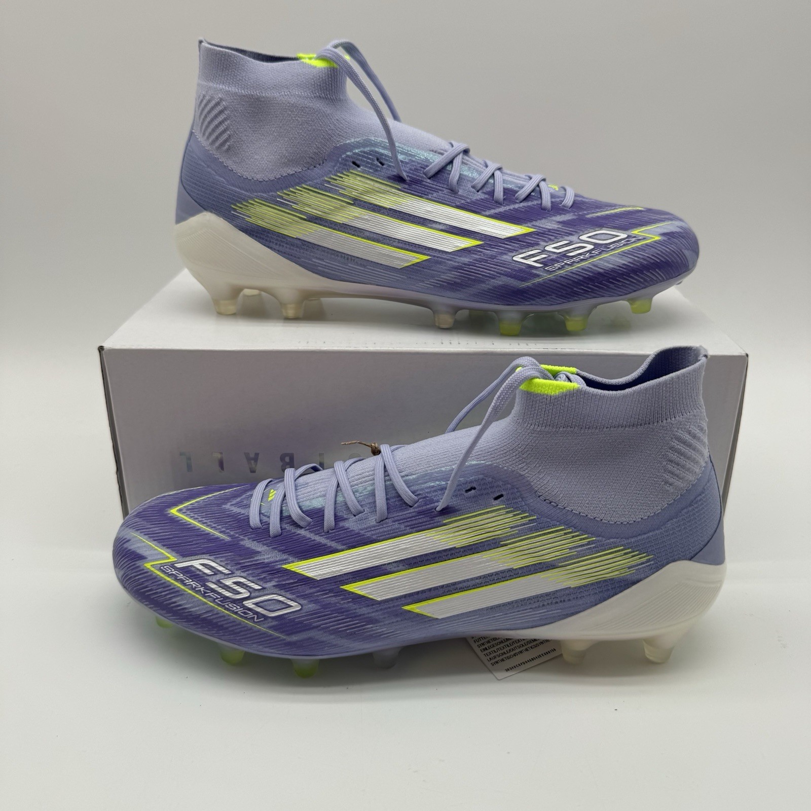 Adidas F50 Sparkfusion Elite Mid FG All Womens Sizes Purple Neon Soccer CLeats